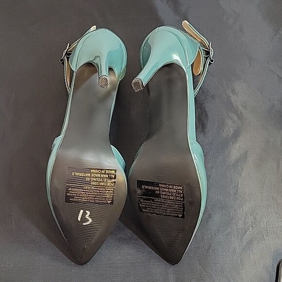 BRAND NEW LINK WOMEN"S FASHION ANKLE STRAP BUCKLE SLIP ON POINTED TOE SHOE - Picture 10 of 15